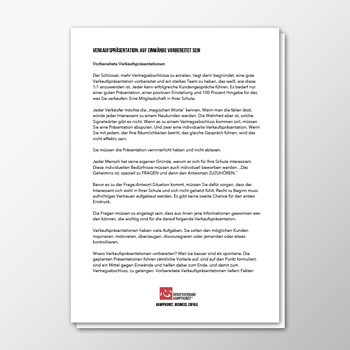 Verkaufspräsentation - Auf Einwände vorbereitet sein